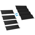 FEELING MALL Spice Rack Drawer Organiser Spice Drawer Insert Extendable Carbon Steel Kitchen Shelf Spice Stairs | Spice Utensils Drawer Organizer, 4 Tier Clear Acrylic Expandable Seasoning Jars Rack