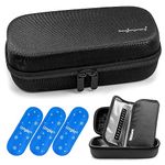 YOUSHARES Insulin Case with 3PCS Nylon Ice Packs - Insulin Cooler Travel Case Medicine Cool Bag Insulin Pen Case for Diabetic Supplies (Black)