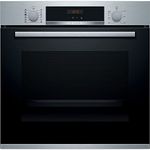 Bosch Home & Kitchen Appliances Bosch HRS574BS0B Serie 4 Built-in Oven with Added Steam Function, 3D Hotair, AutoPilot 10, LED display, 60 x 60 cm, Stainless steel