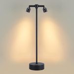 IMAGE Rechargeable Cordless Spotlight, Table Spotlight Accent Lighting for Plants Pictures Artwork Jewelry Showcase Model Display Shelves Cabinet Table Lamp for Home Restaurant Dinner Bar Warm White