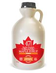 47° North Canadian Organic Maple Syrup, Single Source, Grade A, Amber Rich 1000ml vegan, gluten free for pancakes, dressing, joghurt, coffee