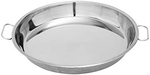 BBQ Future Restaurant-Grade Stainless Steel Pizza Pan Cake Pan, 13 inch Round Baking Tray Nordic Ware Pizza, and Fits 22.5 inch Weber Charcoal Grills