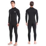 Wetsuits for Men, Mens Wetsuit Full Body Diving Suits, 3mm Neoprene Wet Suit for Men Long Sleeve Back/Front Zip Wetsuit for Diving Snorkeling Swimming Surfing Kayaking