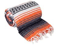 Canyon Creek Authentic Mexican Yoga Falsa Blanket (Orange)