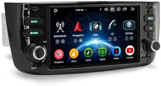 Erisin 8-Core 4GO+64GO Android 14 Autoradio pour Fiat Grande Punto Linea 6.2" GPS Multimédia Stéréo Dab+ Écran Tactile sans Fil CarPlay Android Auto Bluetooth 5.0 WiFi 4G DSP OBD2 USB Canbus