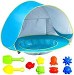 YAVAYI Baby Beach Tent: with Beach Sand Toys - Pop Up Shade with Infant Pool Cabana UV Protection Waterproof Sun Shelter Umbrella for Baby Toddlers