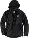 Carhartt Men's Storm Defender Loose Fit Midweight Jacket, Black, Large