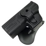 EU-Series Pistol Retention Paddle Holster; Black; Left Handed