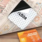 BAGAIL 20 Pcs Rug Gripper Pad, Non Slip Rug Corner Grippers for Hardwood Floors, Strong Adhesive Flexible Carpet Tape, Reusable Under Rug Stickers to Keep Rugs in Place