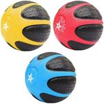 Yes4All Medicine Ball with Dual Texture Grip, Weighted Medicine Ball for Workouts Exercise Balance Training, Core Strength, Balance and Coordination Exercise, Non-Slip Rubber Shell