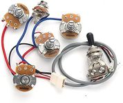 XIYANGJUAN Guitar Wiring Harness kit Pickup Wiring Harness With 2T2V A500k B500K Pots and 3 Way Toggle Switch for LP SG Style Electric Guitar