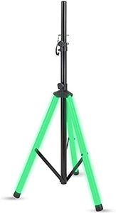 Gemini Sound STL-500 Professional Audio Equipment Foldable Collapsible Adjustable DJ PA System Party Universal Speaker Stands, Remote Controlled Multicolor LED Tripod Legs Lightshow