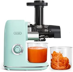 Hazel Quinn Extracteur de Jus, Double Vitesse Centrifugeuse, Technologie Sans Filtre Facile à Nettoyer, Avec Fonction Inverse, Moteur Silencieux, Sans BPA, 150W / Vert Menthe