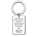 HULALA Best Friend Funny Keyring For Men Women Boys Girls Friendship Gifts Friends Lettering Key Chain For Birthday Christmas