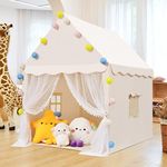 SIFREAW Foldable Kids Play Tent Canvas Children Tent Large Kids Playhouse, Indoor Outdoor Play Tent for Girls & Boys