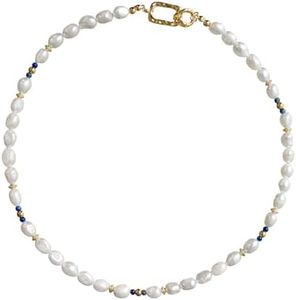 Freshwater Cultured Pearl Necklace for Women Jewelry, Pearl, Gold Plated, Pearl
