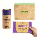 Sheets Laundry Club - 50 Fresh Linen(up to 100 loads) Laundry Detergent Sheets - 40 Lavender Dryer Sheets, 8oz Lavender Scent Booster Tube. Good for the earth and a breeze to use. Hypoallergenic