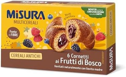 Misura Cornetti ai Frutti di Bosco Multigrain | con Cereali Antichi | Confezione da 298 grammi