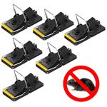 hautllaif 6 Pack Mouse Traps,A Heavy Trap Suitable for Instantly killing Mice Indoors and Outdoors, Reusable and High Capture Rate,High Sensitivity Mouse Catcher