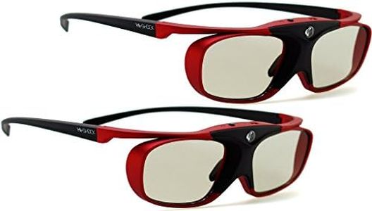 2 x Hi-SHOCK RF Pro Scarlet Heaven Active 3D Glasses for EPSON, JVC & SONY RF 3D Projector / Projector [120 Hz | RF | Rechargeable | 32 g]