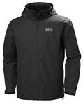 Helly Hansen Men's Dubliner Waterproof Windproof Breathable Rain Coat Jacket, 990 Black, Medium