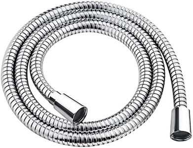 BRIGHT SHOWERS Shower Hose For Hand Held Shower Heads, 59 Inches Cord Stainless Steel Hand Shower Hose, Ultra-Flexible Replacement Part with Brass Insert, Chrome