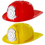 Wowow Toys Roleplay Fireman Hats | Pretend Play Fire Hats | Kids Fire Helmet For Fireman Costume | Fancy Dress Accessories For Fireman | Firefighter Helmet Outfit Accessory | Ages 3+