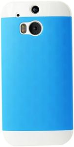 Reiko TPU+PC Protector Cover HTC ONE M8 - Retail Packaging - White Blue