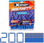 X-Shot Insanity 200 Dart Refill Pack by ZURU, Compatible with X-Shot and Other Brands, Blaster Outdoor Toys