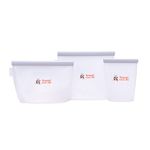 Travel Likes Me Storage Pouches - Transparent, Airtight, Moisture-Proof Bags for Travel Packing, Reusable Silicone, Self-Sealing, Resealable Food Packaging for Sandwiches, Pickles, and Items