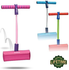 New Bounce Foam Pogo Stick Jumper for Kids by 100% Safe Bouncy Toy for Toddlers|Fun Foam Hopper for Children|Squeaks with Each Hop|Great Girls and Boys (Pink)