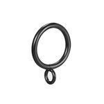 sourcing map Curtain Rings Metal 28mm Inner Dia Drapery Ring for Curtain Rods Black 16 Pcs