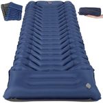 HAUSPROFI Inflating Sleeping Pad for Camping, UltraLight Inflatable Sleeping Mat with Built-in Foot Pump, Waterproof, Portable, Camping Mattress for Outdoor Camping, Backpacking,Hiking,Tents (Blue)