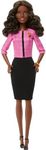 Barbie Careers Doll & Accessories, Future Leader with Dark Brown Hair Wearing Outfit with 2 Golden Bracelets & “B” Pin, Includes Future Leader Sticker for Kids