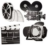 Pkgd Movie Set Cutouts Party Accessory (1 count) (4/Pkg)