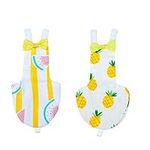 TEHAUX Cute Sets Parrot Flight Suit Bird Diaper 2pcs- Bird Diaper Adjustable Parakeet Nappy Pant Comfortable Bird Pant Diaper for Pigeon Cockatiel Parakeet (M, Random Style)