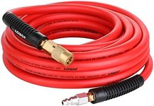 JOROY Hybrid Air Hose, 3/8-Inch by 25 Feet Air compressor Hose,Heavy Duty, Lightweight, Kink Resistant, All-Weather Flexibility with 1/4-Inch Brass Air Coupler and Plug, 300 PSI