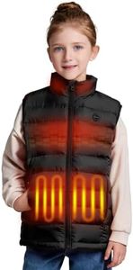ORRNIKKO Kids Heated Vest with Battery Pack, 7.4V Rechargeable Boys Girls Lightweight Warmer Electric Heating Vest for Outdoor School Skiing