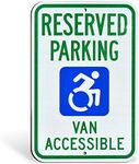 Metal Handicap Parking Sign 18"x12"