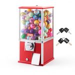 VEVOR Gumball Machine, 21 inch Candy Vending Machine Dispenser, 25-Cent Vending Machines for Shopping Malls, Supermarkets, Amusement Parks, Arcades, Holds Up to 180 1.77 inch Spherical Candies