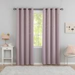 Kids Blackout Curtains with Moon & Star for Bedroom-Cutout Galaxy Window Curtains & Drapes with Grommet for Nursery Room-Baby Room Darkening Curtains 96 Inch Length 2 Panels(Lavender 52x96in)