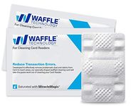 KICTeam - Waffletechnology® Cleaning Cards for Card Reader Payment Machines (40 Cards) - Presaturated with Quick Drying Solution