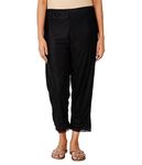 Wemyc Women's Nylon Ankle Length Pants ICapris I Pant Slip I for Yoga, Nightwear - Color Black Pack of 1 (XL)