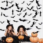 120 Pcs Bats Wall Decor Halloween D