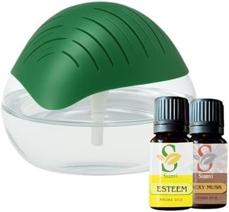 Ssanvi Portable Air Purifier & Aroma Diffuser - Includes 2 Free Fragrance Oil – 500mL Room Humidifier Revitalizer for Home, Office & Car – Removes Dust, Purifies Air & Spreads Fragrance