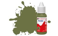 Humbrol Model Paint - DB0080 No 80 Grass Green - Matt (14ml), Acrylic Paints for Models, Plastic, Metal, Wood, Glass, Ceramics and More, Acrylic Touch Up Paint - Hobby Paint Bottle for Craft Kits