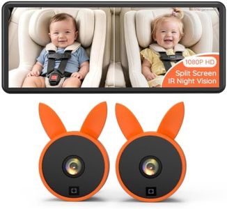Babyvue BV3PRO Dual Baby Car Camera, 7.2" 1080P Monitor for 2 Kids