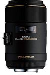 Sigma 258101 105mm f/2.8 EX DG OS HSM Macro Lens Canon DSLR Cameras, Black