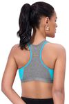 MAROON SkyBlue Seamless Non Padded Non-Wired Full Coverage High Impact Racer Back 982-32B Women Active Energy Sports Bra.