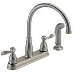 Delta Faucet Windemere 2-Handle Kitchen Sink Faucet with Side Sprayer in Matching Finish, Stainless 21996LF-SS, 5